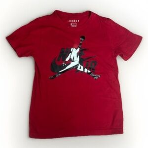 Nike Jordan Air T-Shirt sz Large 12-13 years red black white